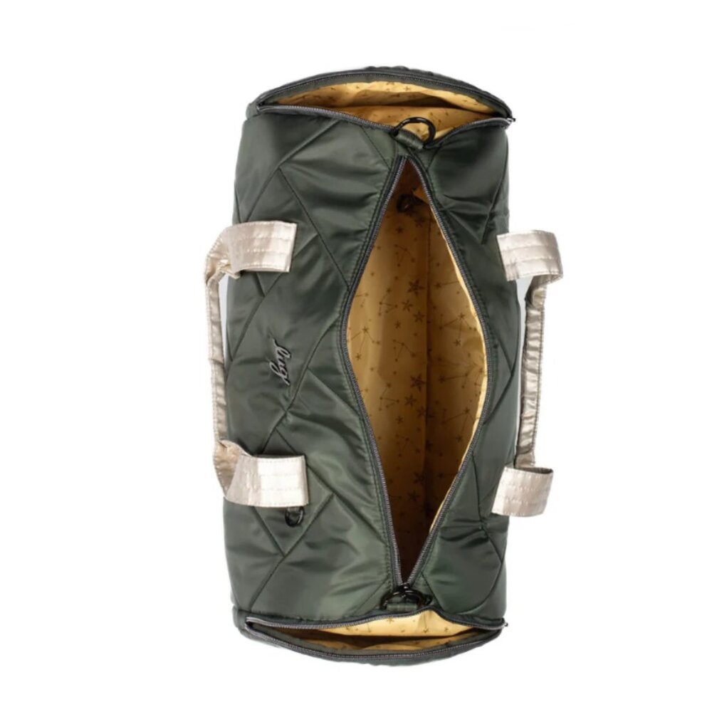 Brand New Lug Rowboat Duffle Bag in Metallic Champagne and Olive - Picture 5 of 7